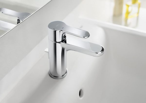Roca Smooth Body Single-Lever Basin Faucet, Cold Start, XL handle, 1.2 gpm