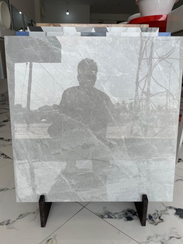 60/60 polished tiles with subtle marble effect