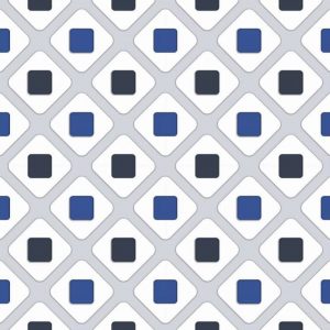 Blue Geometric Polished Porcelain Tile - Image 2