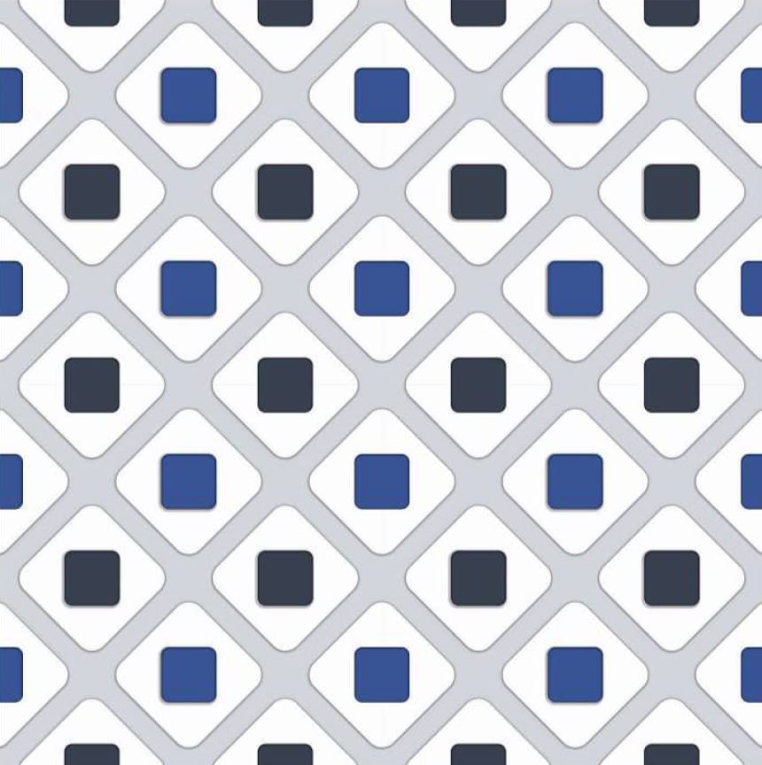 Blue Geometric Polished Porcelain Tile - Image 2