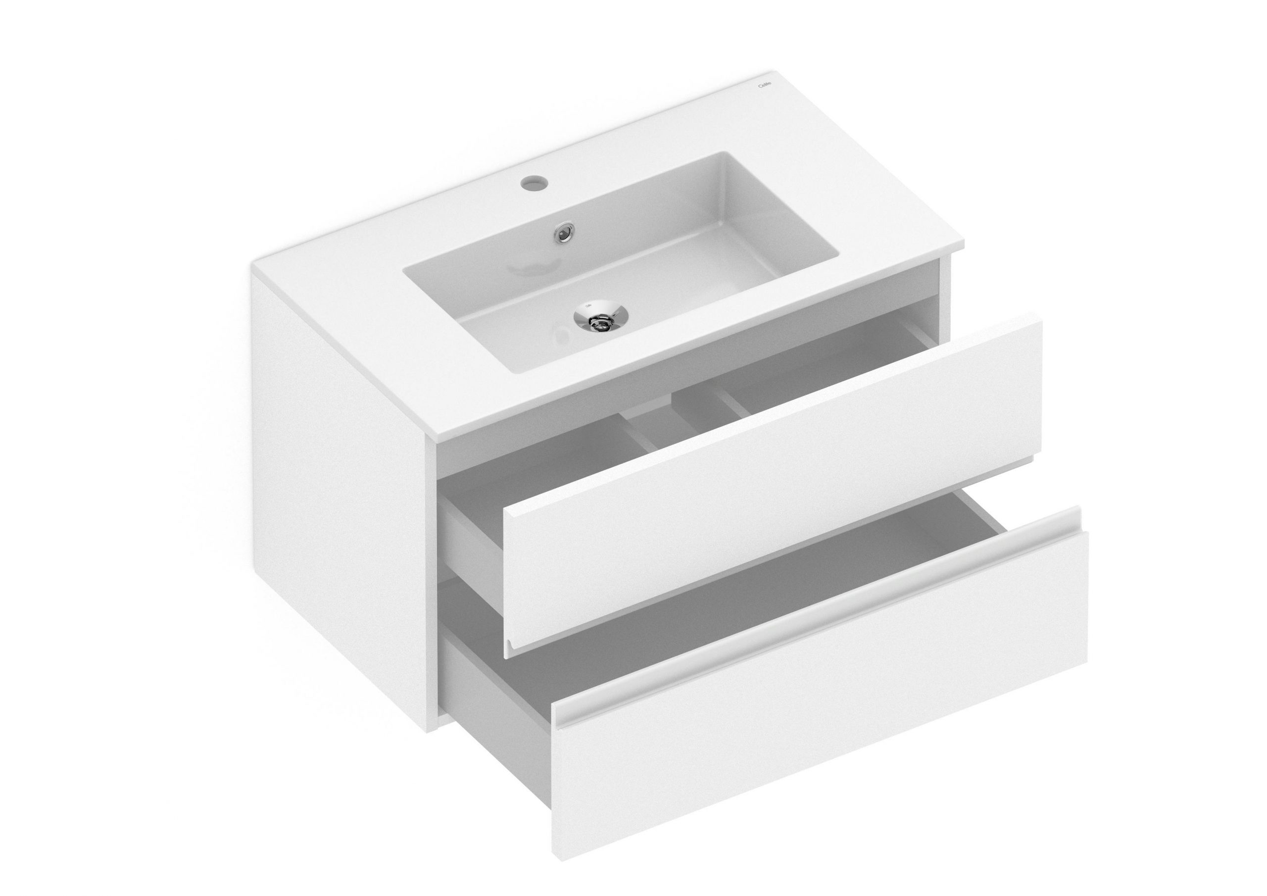 Space 30" Wall-Hung Bathroom Vanity — Two Soft-Close Drawers with Gola Handles, MDF (Sink Not Included) - Image 5