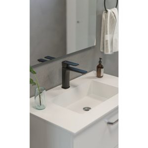 Celite Elemental Single-Lever Basin Faucet, Matte Black, Top Handle, Deck-Mounted, 1.2 GPM, Water Saving - Image 5