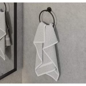Celite City Towel Ring, Wall-Mounted, Matte Black, Fixing Kit Included - Image 4