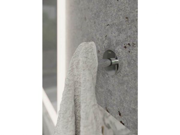 Celite City Robe Hook, Wall-Mounted, Matte Black, Round, Fixing Kit Included