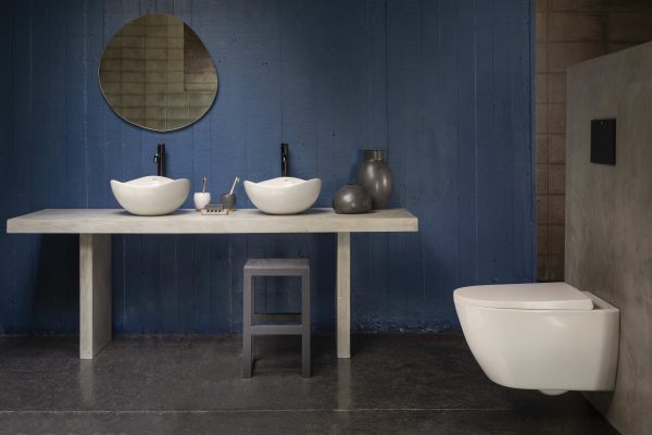 Roca Ohtake Round FINECERAMIC® Over-Countertop Basin, Onyx, 380mm, Asymmetric