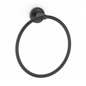 Celite City Towel Ring, Wall-Mounted, Matte Black, Fixing Kit Included - Image 3
