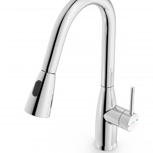 Celite Bliss Single-Handle Pull-Down Kitchen Faucet, High Neck, Lateral Handle, Chrome, 1.8 GPM, Water Saving - Image 5