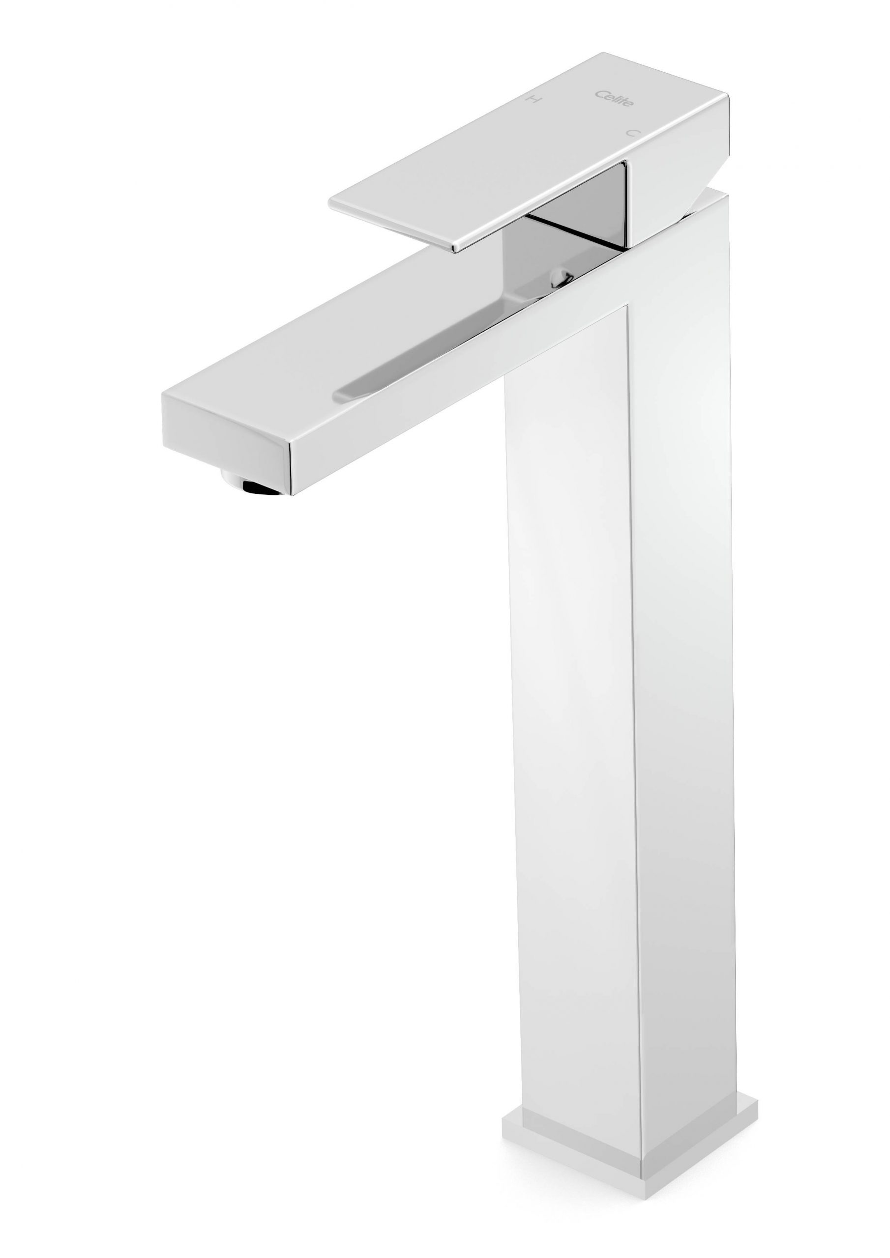 Celite Cube High-Neck Single-Lever Basin Faucet, Vessel Sink, Chrome, 1.2 GPM, Water Saving - Image 5