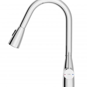 Celite Bliss Single-Handle Pull-Down Kitchen Faucet, High Neck, Lateral Handle, Chrome, 1.8 GPM, Water Saving - Image 4