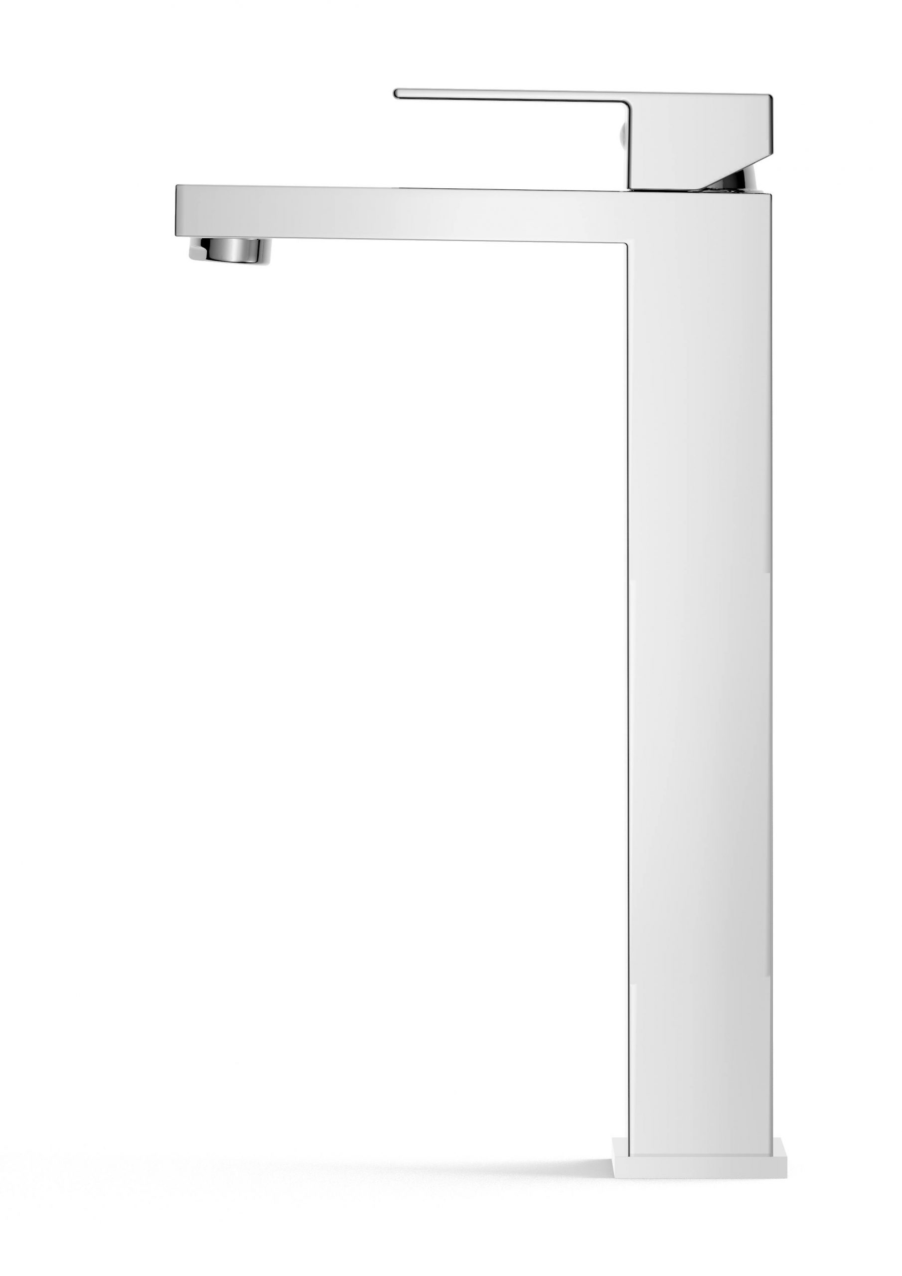 Celite Cube High-Neck Single-Lever Basin Faucet, Vessel Sink, Chrome, 1.2 GPM, Water Saving - Image 3