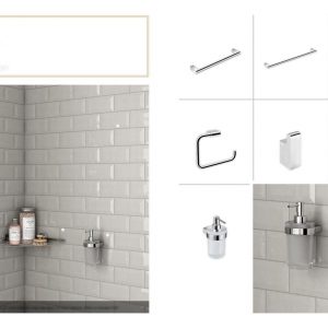 Roca Neoclassic Right Grated Container, Wall-Mounted Shower Basket, Polished Chrome, Stainless Steel - Image 2